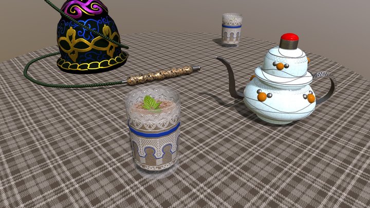 Hookah Cachimba Nargile Shisha 3D Model