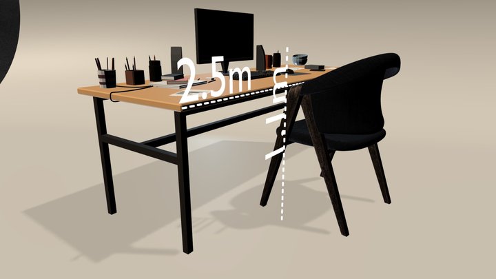 Chair Wood 2 3D Model