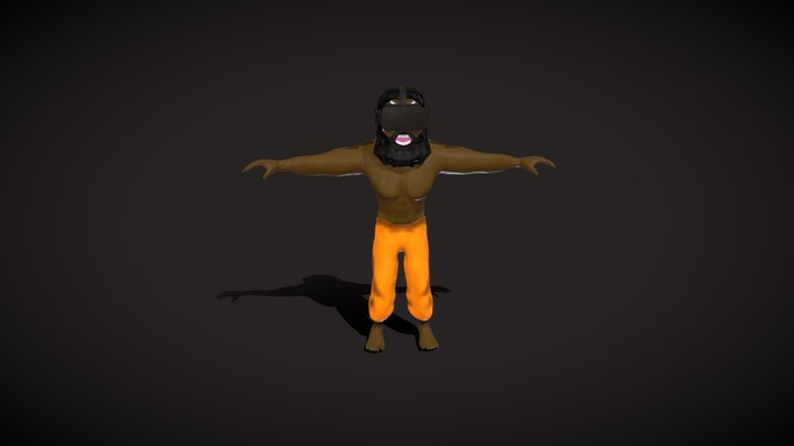 scp-173 free 3D model rigged