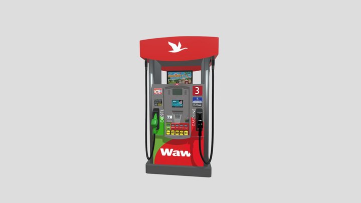 Wawa Gas pump 3D model 3D Model