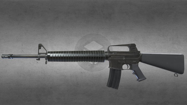 M16 gun 3D Model