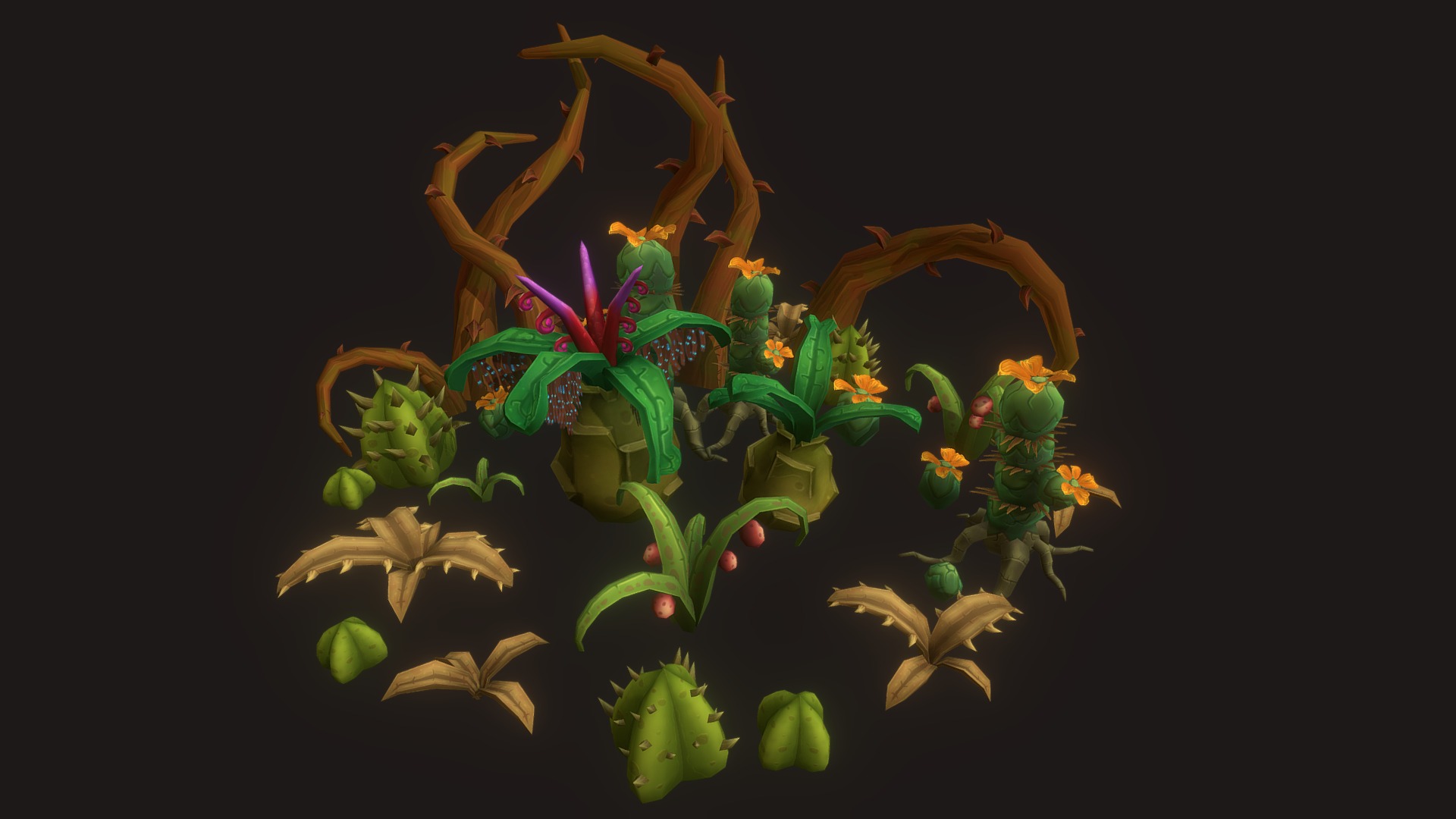 3D model Fantasy Plants - This is a 3D model of the Fantasy Plants. The 3D model is about a close-up of a plant.