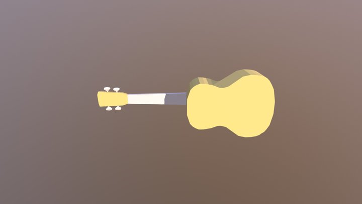 Lowpoly Ukulele 3D Model