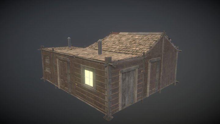 Wooden Shack 3D Model