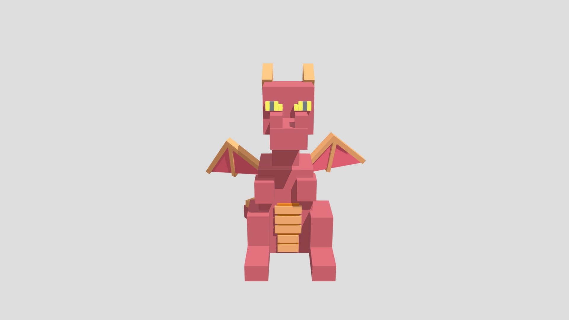 Minecraft Red Dragon - Download Free 3D model by wannabewyvern ...