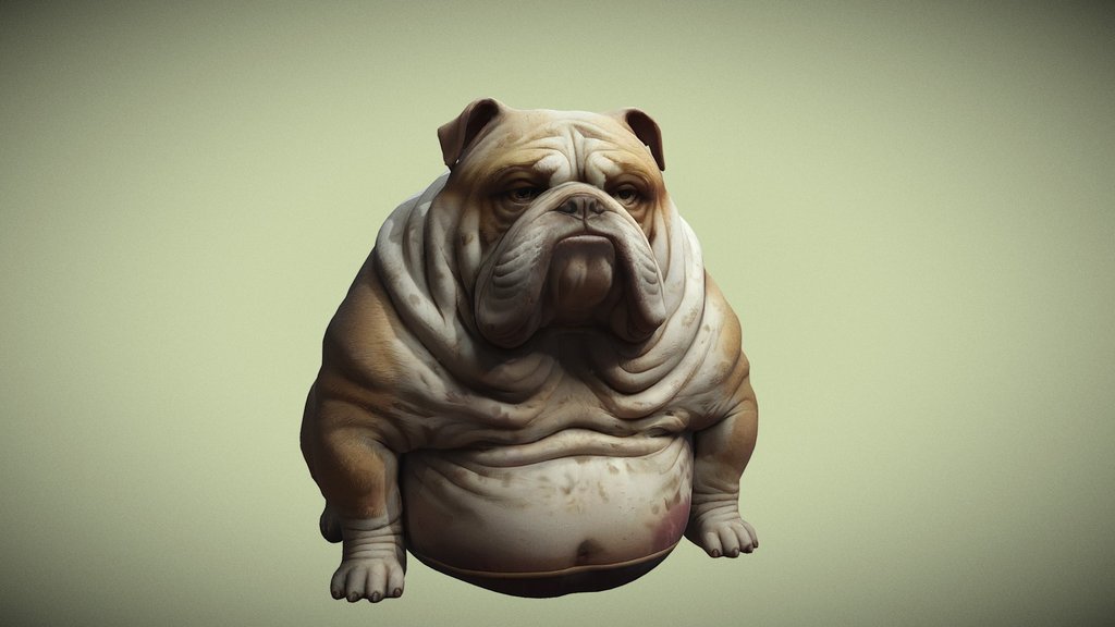 Realistic English Bulldog – High Detail 3D