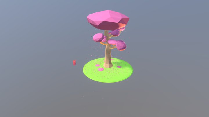 Sakura Low Poly 3D Model