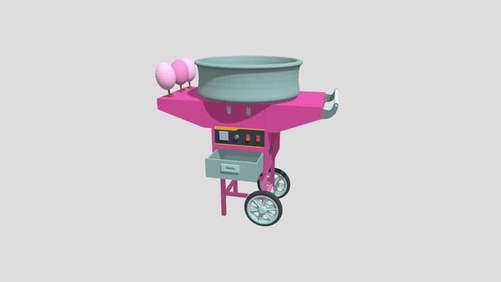 Candy Cotton Machine 3D Model