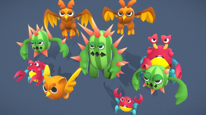 Cartoon Characters -  Evolution Pack vol.2 3D Model