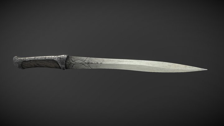 Dune Cryknife Silver 3D Model