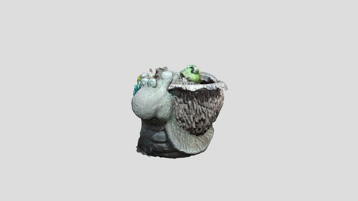 stoned snail with frog RAWscan 3D Model