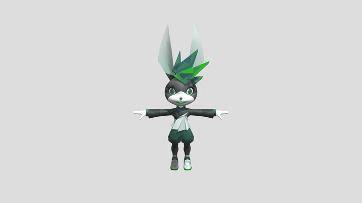 Dashie The Cyber Bunny 3D Model