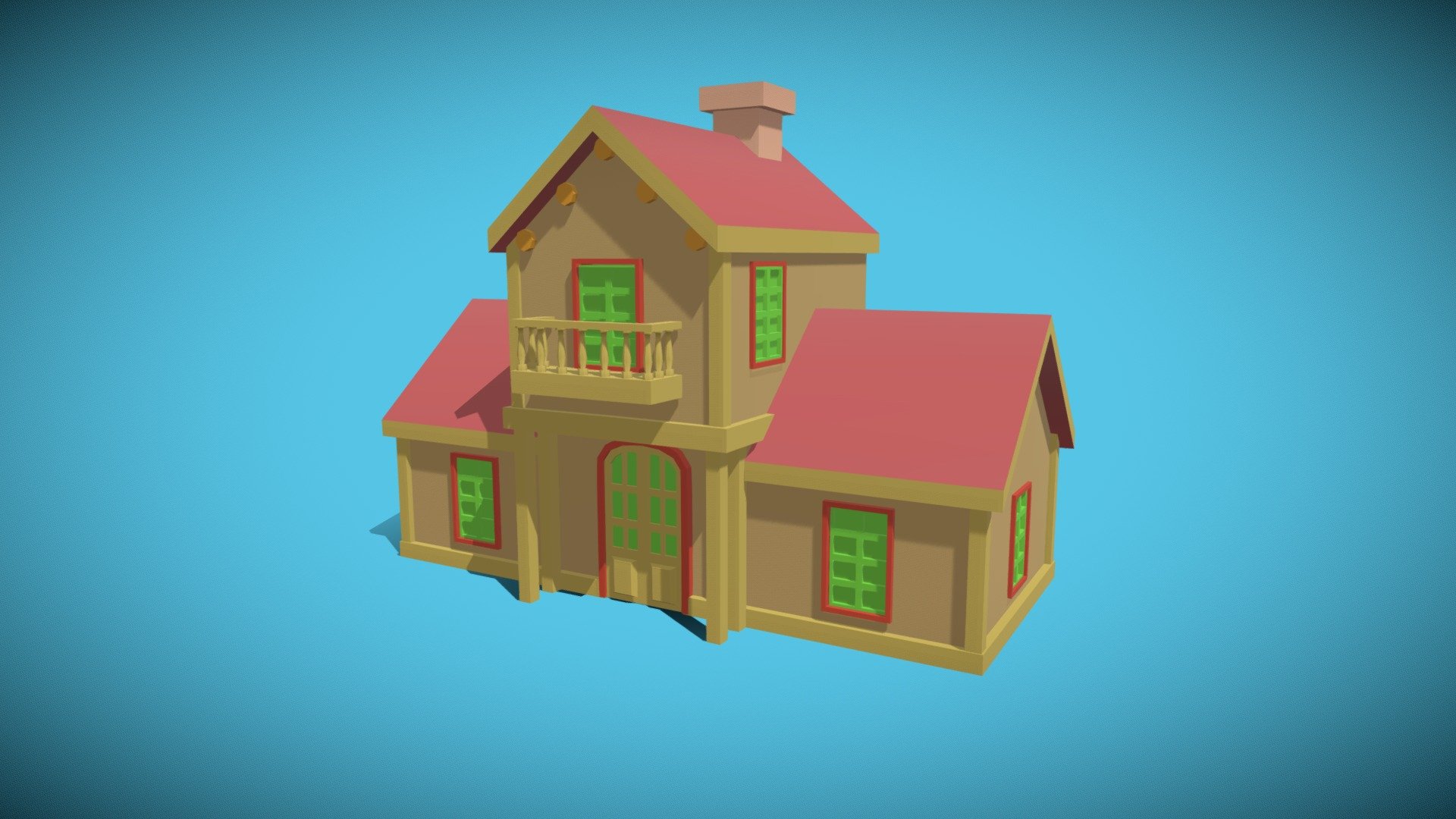 Simple Low Poly House - Classic House - Download Free 3D model by ...