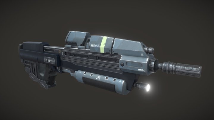 Halo MA39 Assault Rifle 3D Model