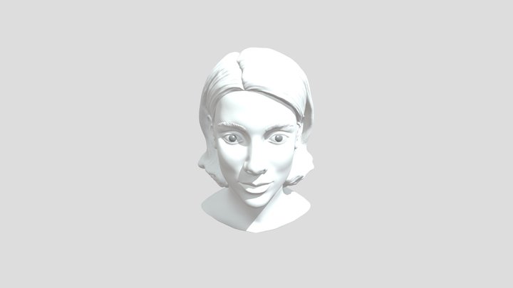 Female Head in Zbrush 3D Model
