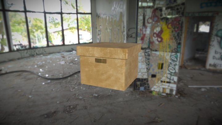 Cardboard Storage Box 3D Model