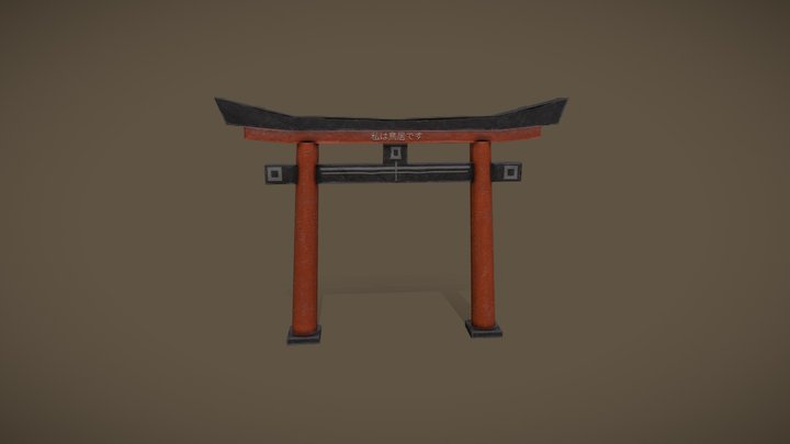Torri Gate Maya 3D Model