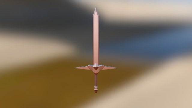 Low Poly Sword 3D Model