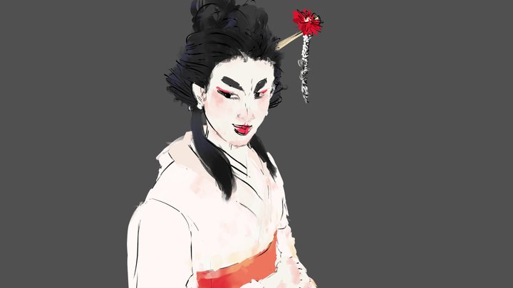Futakuchi-onna 3D Model