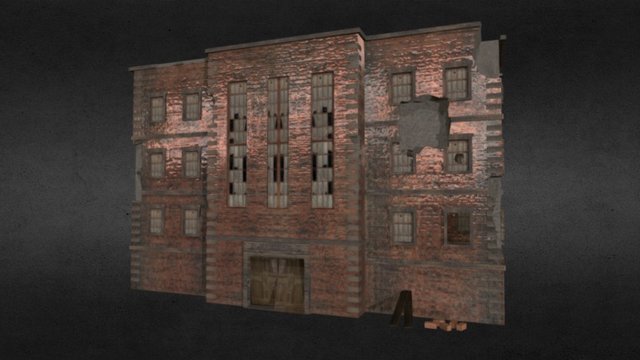 Ruin Building  ( Bump Map+ Normal Map ) 3D Model