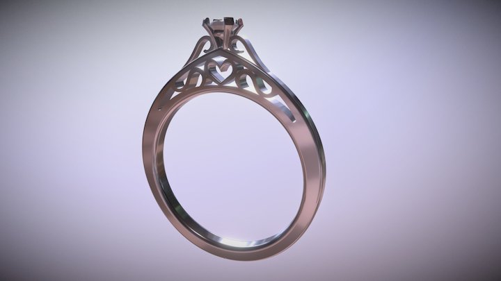 Ringmodel101 - Engagement Ring 3D Model