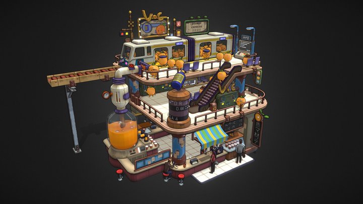 VC Orange Express 3D 3D Model
