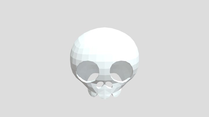 Toon Skull 3D Model