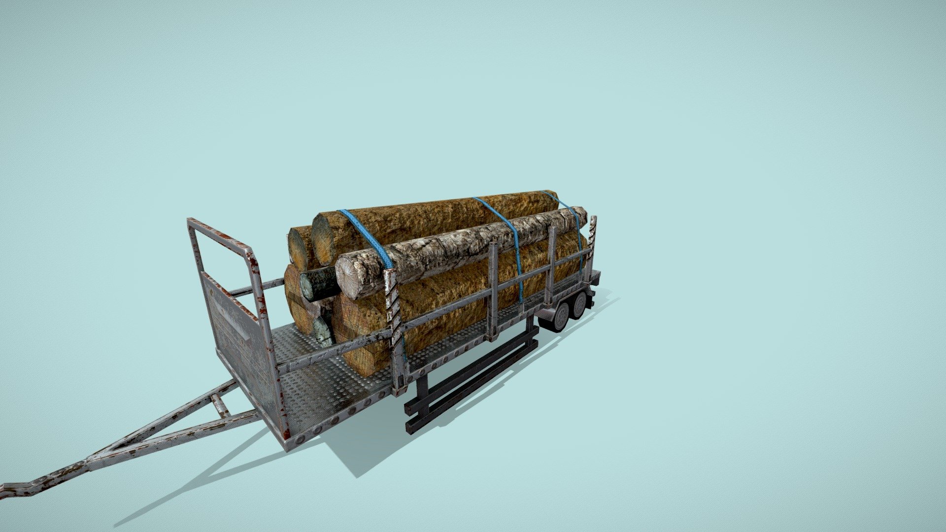 Trailer with wood №2