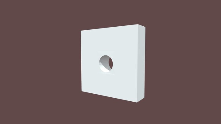 Shrimple Wall with round Hole (Small) 3D Model