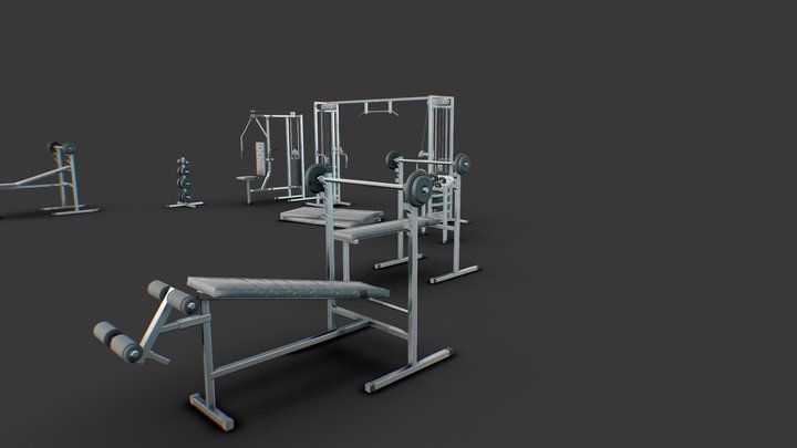 Gym equipment 3D Model