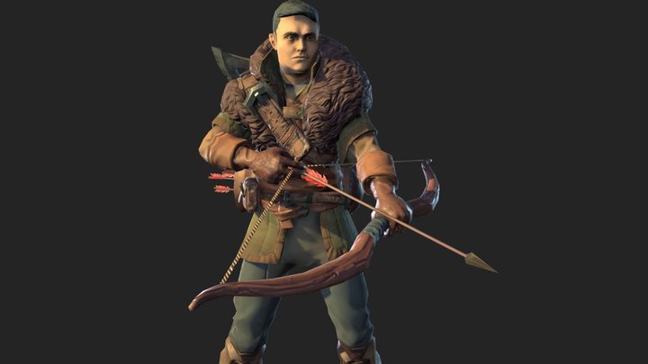 Medieval Village Character 3D Model