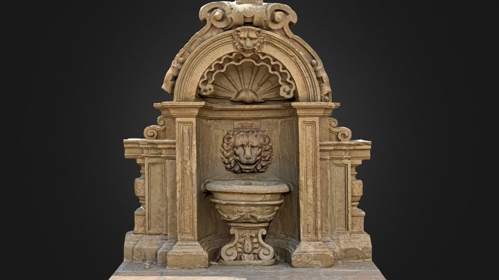 Fontana Palazzo Priori 02 (Viterbo) a.D.1624 – Gratis 3D-model STL
