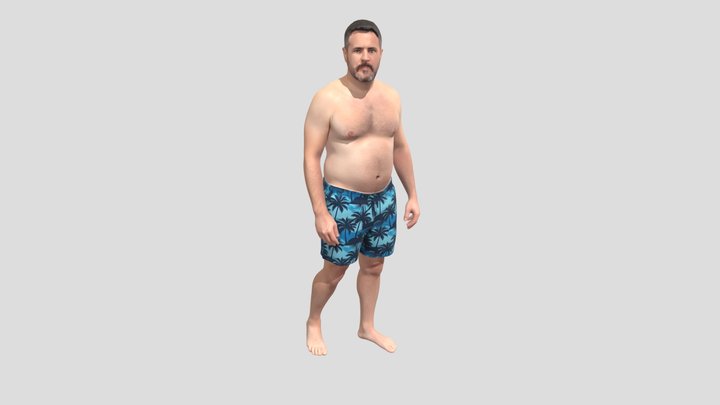 Palm Print Swim Shorts Portrait – Modello 3D gratuito STL