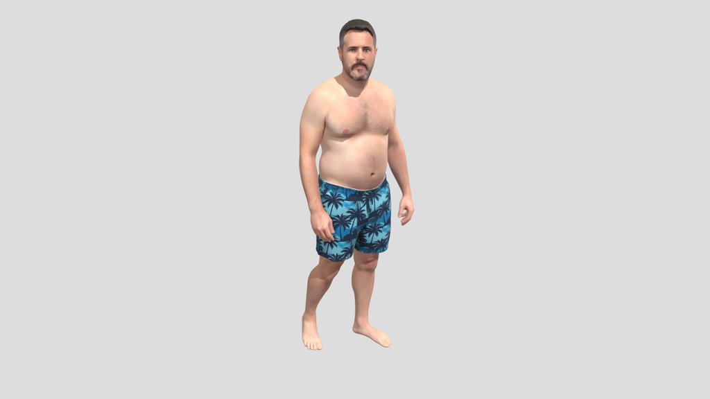 Palm Print Swim Shorts Portrait