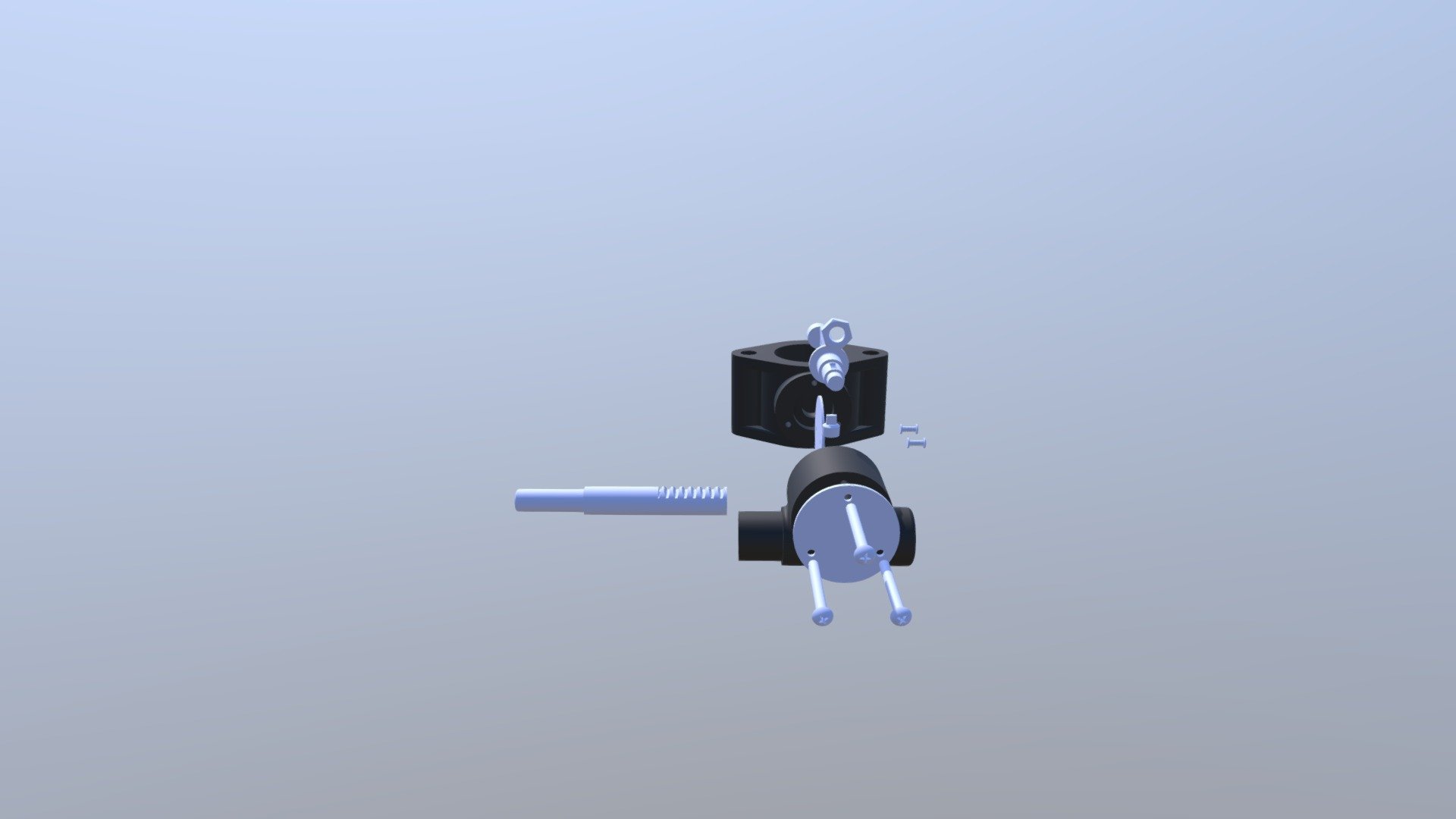 Butterfly Valve Assembly Exploded - 3D model by ali.z.syed [b0d3708 ...