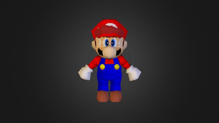 Nintendo 64 - Super Mario 64 - Mario 3D Model