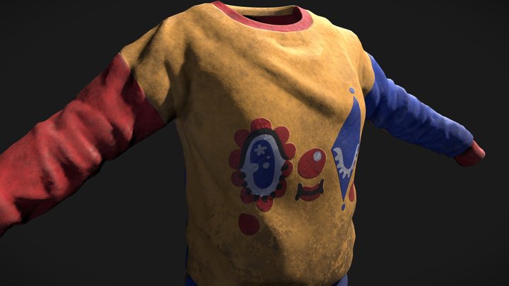 Clown Themed Sweatshirt 3D Model