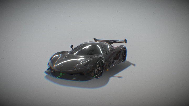 Koenigsegg Jesko Black 2020 (Free) 3D Model