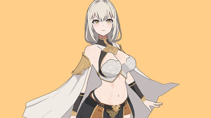 ANIME - Beginner Warrior (RPG) 3D Model