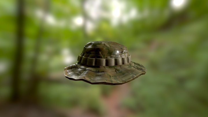 Military BoonieHat 3D Model