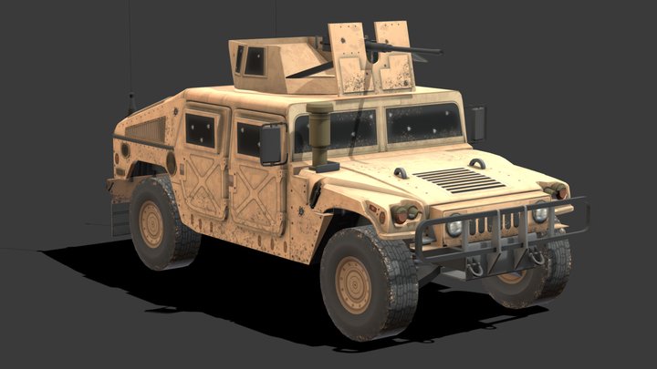 War Vehicle 3D Low-Poly # 1 3D Model