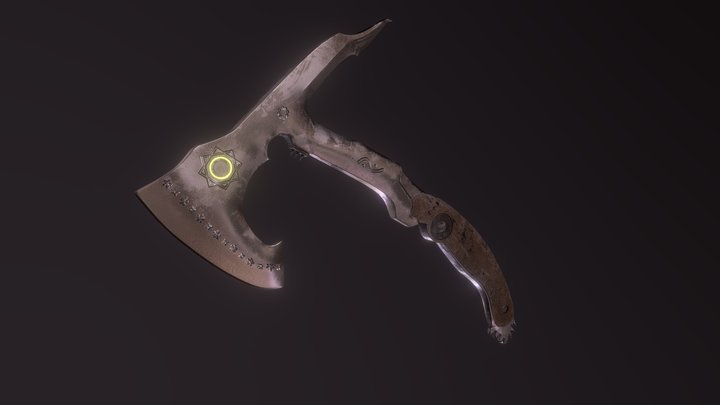 Iron Magic Axe 3D Model
