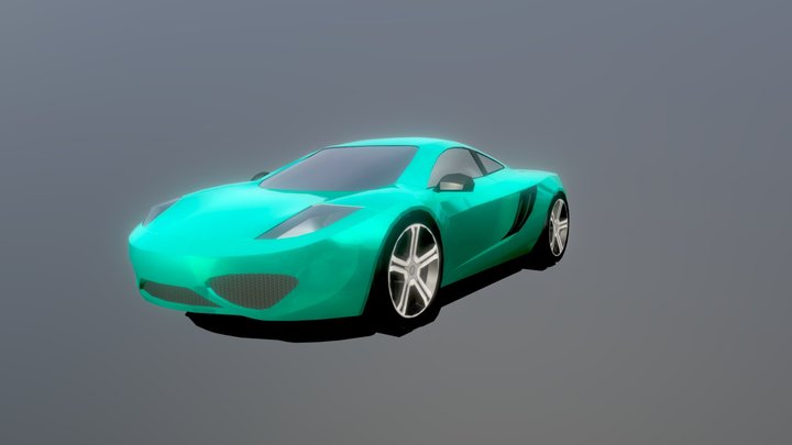 Low Ploy Sport car 3D Model