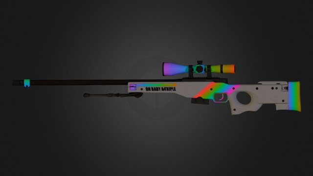 AWP| Rainbow Mesh 3D Model