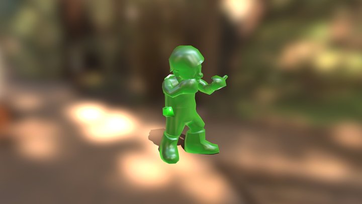 Little Green Toy Soldier 3D Model