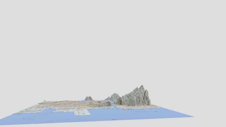 石巻市日和山・門脇地区３D地図 3D Model