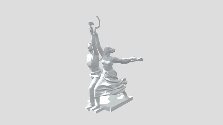 Worker and Kolkhoz Woman (Рабочий и колхозница) 3D Model