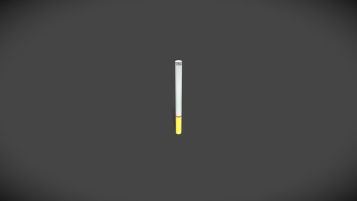 Low Poly Cigarette 3D Model