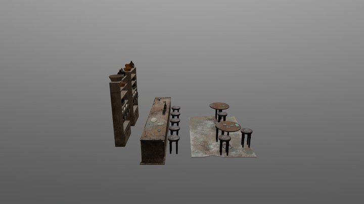Tavern Interior 3D Model