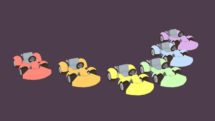 Rainbow Atomic Karts 3D Model